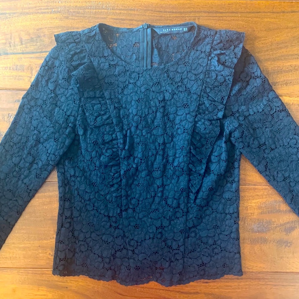 Zara Lace Top, black